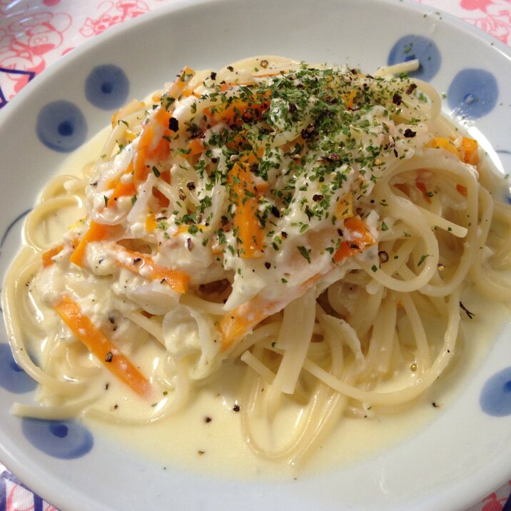 簡単にクリームパスタ!!